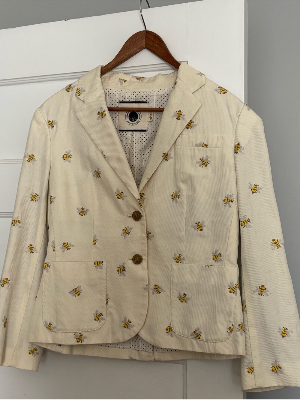 Anthropologie/Daughters of the Liberation Embroidered Bee Blazer- Sz 6